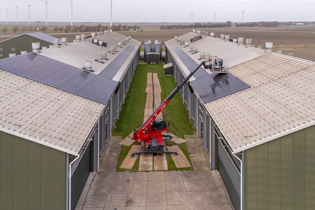 Project Middenmeer - tijdens demontage zonnepanelen
